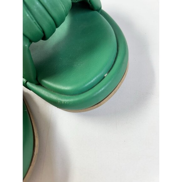 Seychelles Simply The Best Vegan Leather Knotted Slide Puff Sandals Green Slipon - Picture 4 of 5